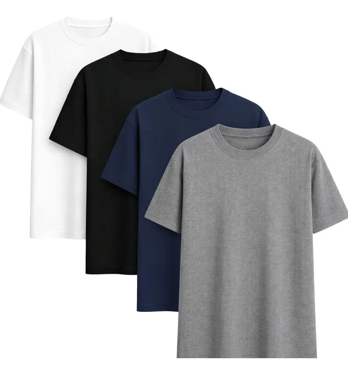 Kit 4 Camisas Básicas 100% Algodão Mercado Livre