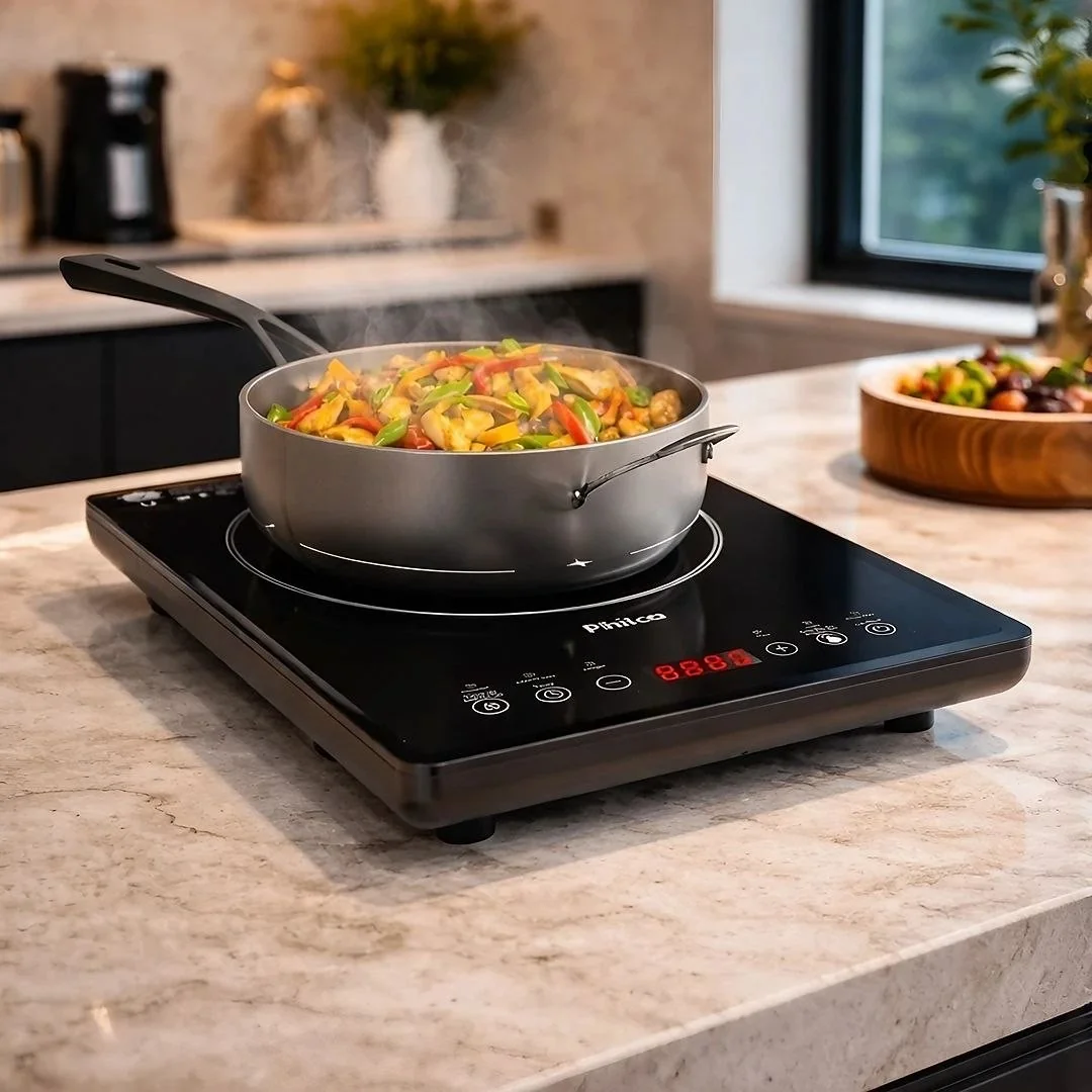 Cooktop de Indução Philco PCT10A Diferentes Níveis de Potência e Temperaturas 220V