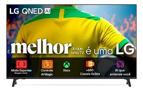 Smart Tv 4k 75  LG Qned73 Portal De Games Processador Ai 7 Ger8 4k Super Upscaling Google Cast Integrado Controle Ai Magic Webos 25 Modo Esportes Alerta De Esportes