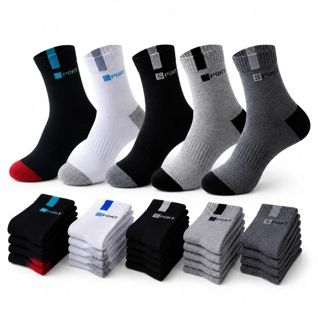 Kit de 12 Pares de Meias Sport Cano Longo Meias Masculina Shopee