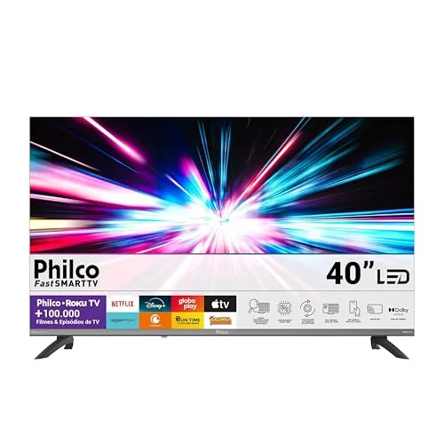 🔥 PARCELADO! Smart TV 40" Philco Roku TV HDR10 Dolby Áudio P40CRA