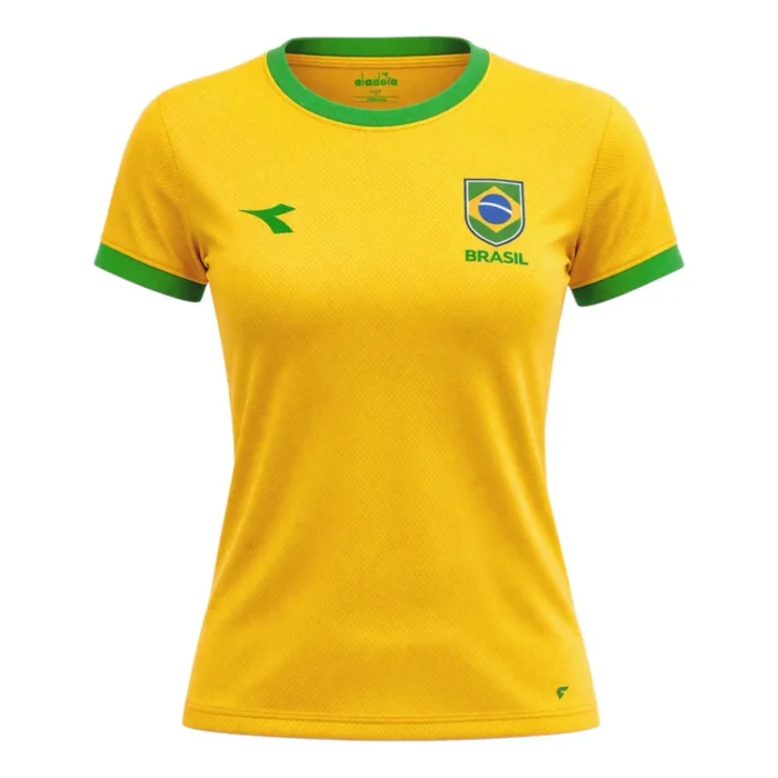 Camiseta Brasil Diadora Feminina Mercado Livre