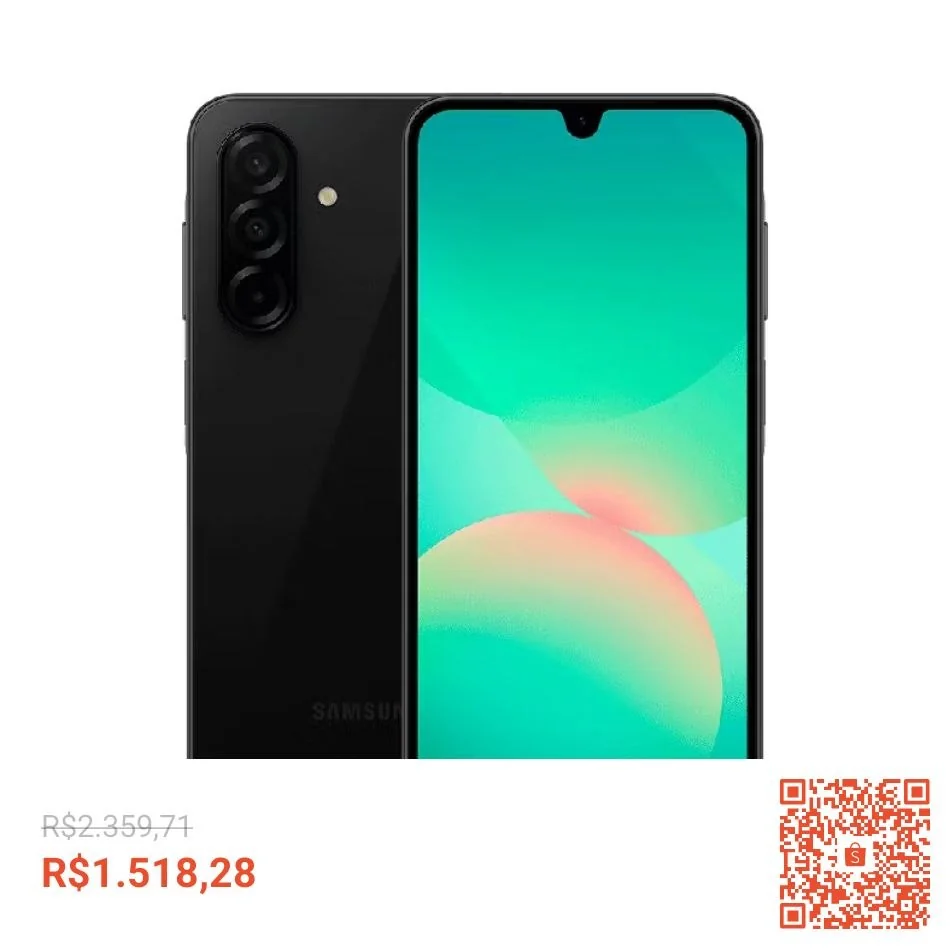 Smartphone Samsung Galaxy A26 5GB, 256GB, 8GB RAM, Galaxy AI, Tela 6.6", Preto, 7892509143165