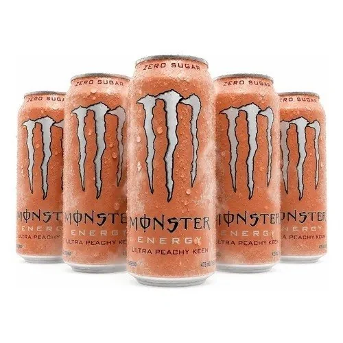 Pack de Monster Ultra Peachy Keen Zero Açúcar - 6 unidades de 473ml