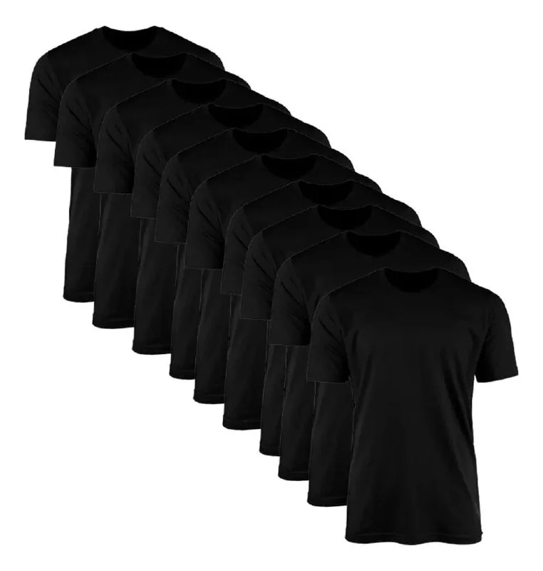Kit 10 Camisetas Lisas Básicas 100% Algodão SSB Mercado Livre