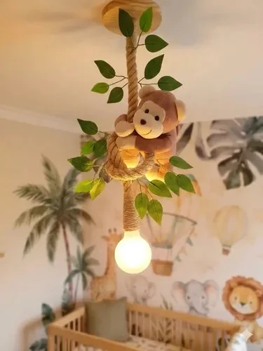 Luminária Infantil Safari De Macaquinho