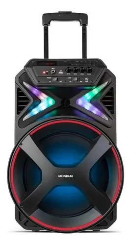 Caixa Amplificada Connect Lights Cm-400 Mondial Cor Preto Preto/vermelho 127/220v