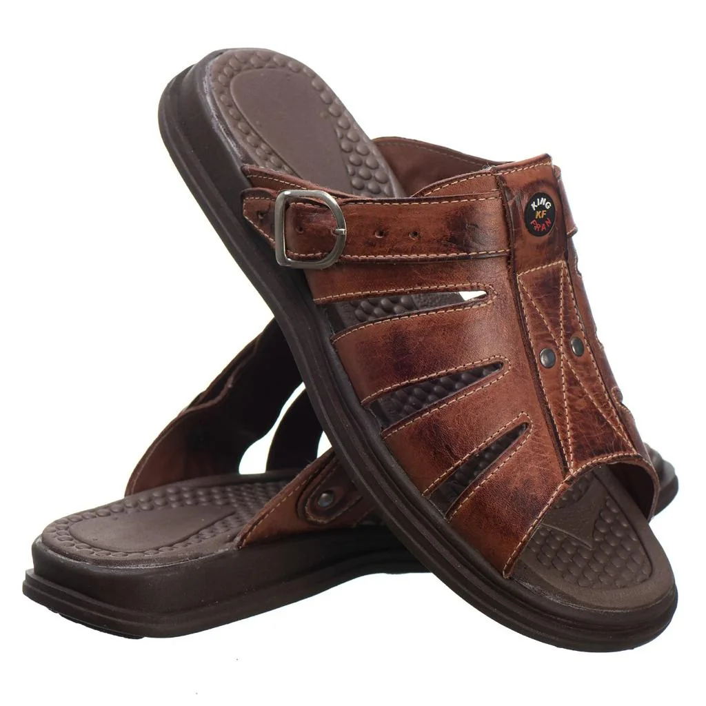 Sandália Chinelo Masculino Em Couro Legítimo Anti Stress Anatômico Ortopédico Shopee