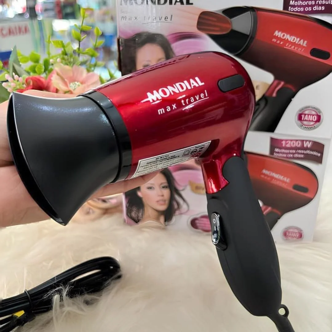 Secador Max Travel Mondial 1200w Sc-10 Vermelho/preto 127/220v