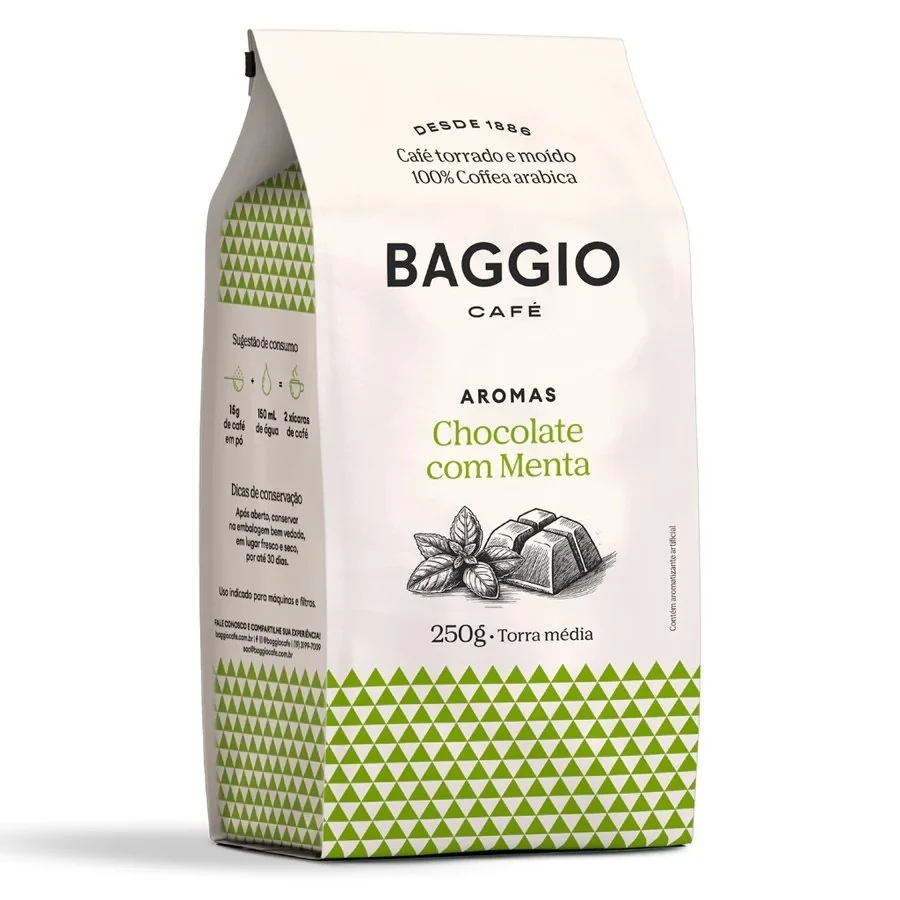 Baggio Café Café Torrado E Moído Aroma De Chocolate Com Menta 250G