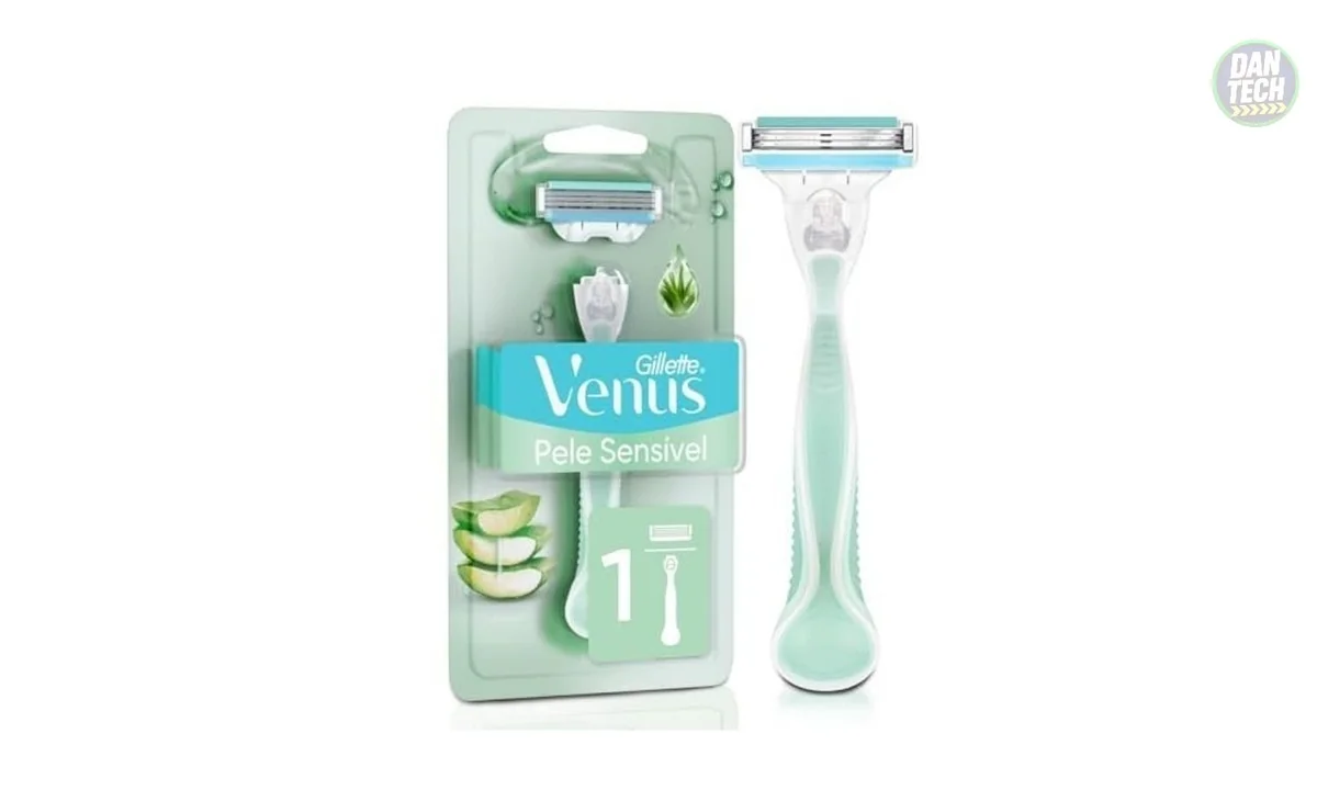 Gillette Venus Pele Sensível Aparelho de Depilar Recarregável com Aloe Vera, 1 Unidade