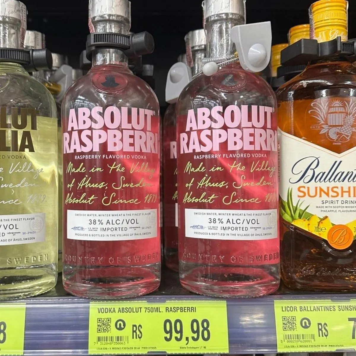 Vodka Absolut Raspberri - 750 ml