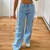 Calça Jeans Wide Leg Cargo Cintura Alta Mercado Livre