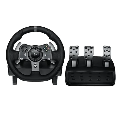 🔥 PARCELADO! Volante Logitech G920 Driving Force e Pedais com Force Feedback para Xbox Series X|S, Xbox One, PC, Mac
