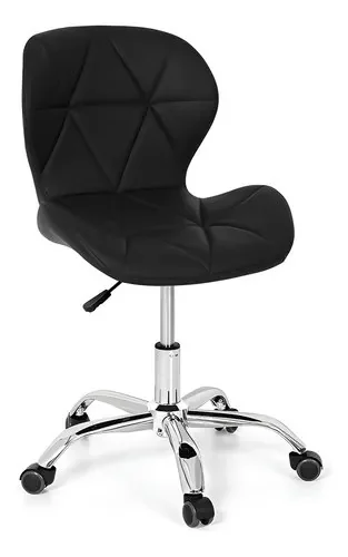 Cadeira De Escritório Império Brazil Business Slim Ergonômica Preta Com Estofado De Couro Sintético Preto