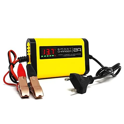 Carregador De Bateria P/ Carro Moto Com Indicador De Carga Shopee