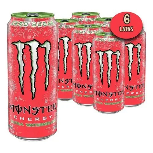 Pack de MONSTER ULTRA WATERMELON LT 473ML 6 unidades