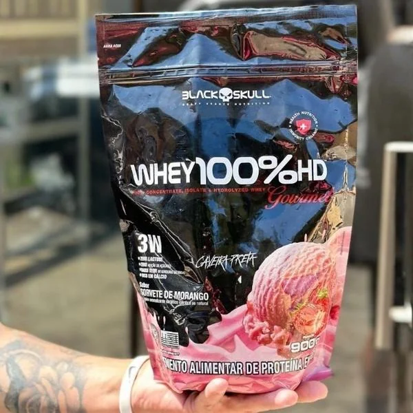 Whey 100% Hd 900g Refil Gourmet - Black Skull Mercado Livre
