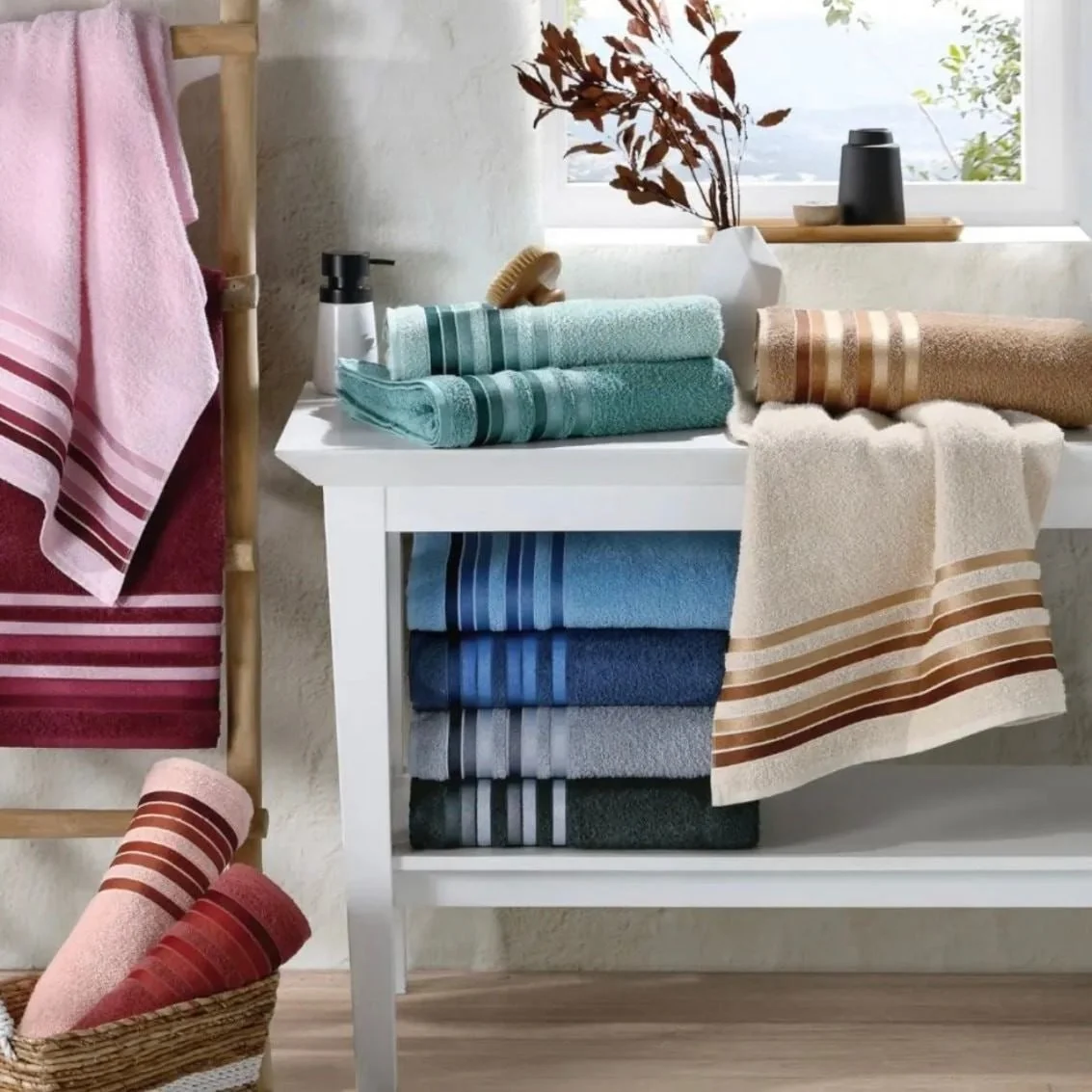 Jogo Toalhas Banho Grossas Macias Algodão 4pç Absorventes