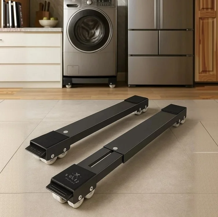 Base Suporte Com Rodinhas Ajustável Maquina Lavar, Geladeira