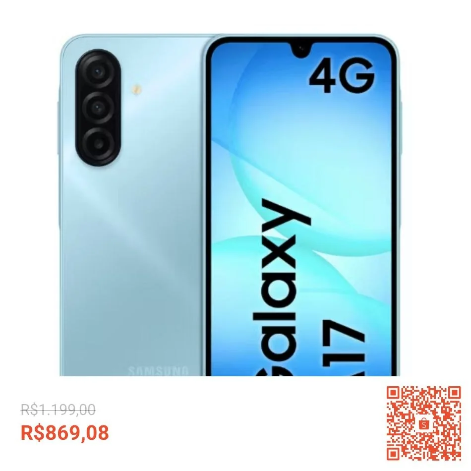 Samsung Galaxy A17 128GB 4GB Tela 6.7” 4GB RAM Câmera 50MP Novo Lacrado Nota Fiscal Garantia