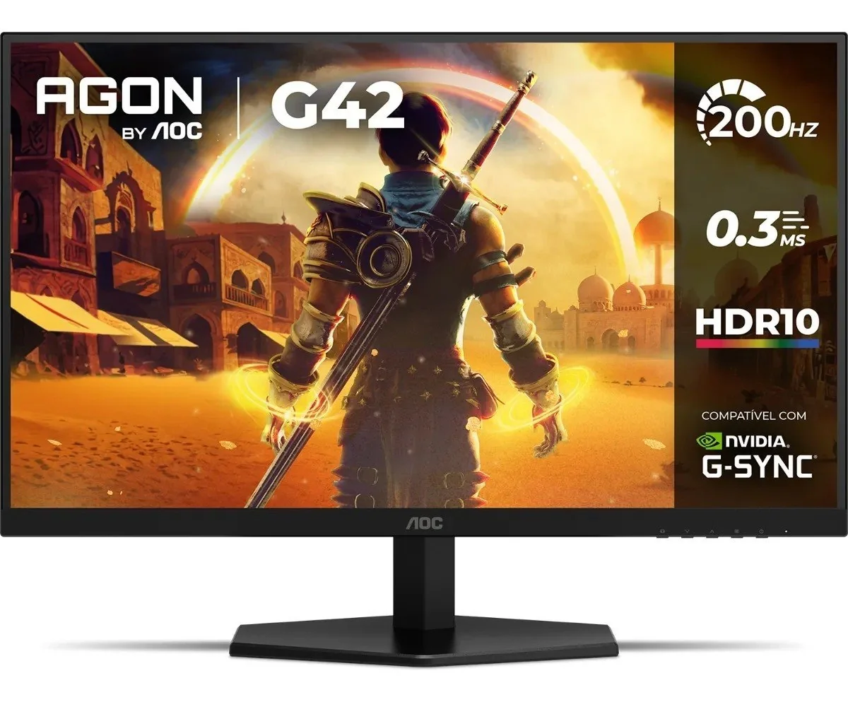 Monitor Gamer AOC AGON G42 27" 200Hz 0,3ms IPS 27G42HE Mercado Livre