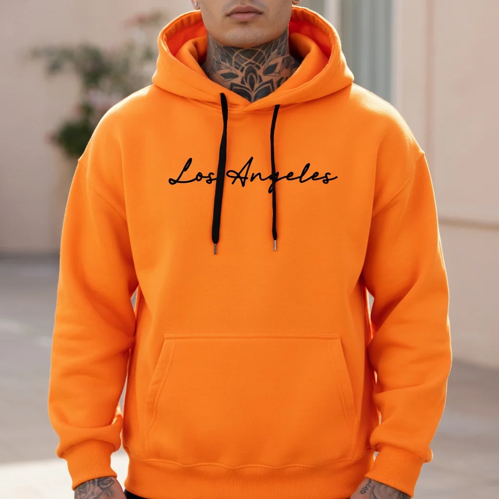 Moletom Canguru Unissex Estampa Los Angeles Para O Inverno Shopee