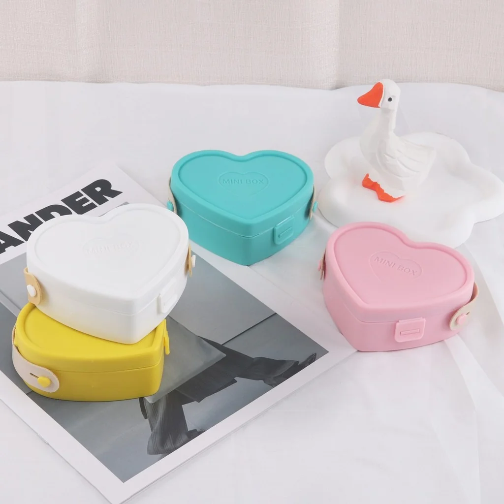 Porta Joias Compacto em Formato de Coração com Alcinha para Viagem Shopee