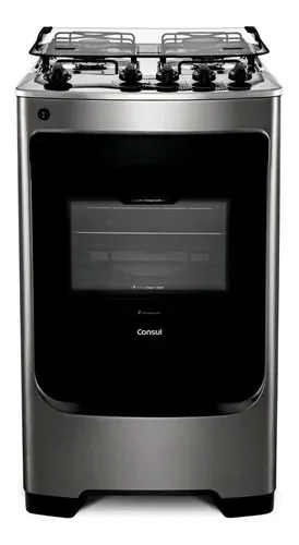 Fogão Consul Cf04nar 4 Bocas Acendimento Aut Inox 127/220v