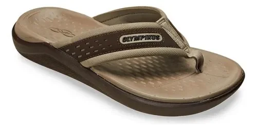 Chinelo Masculino 921 Olympikus -chocolate Castor Liso 41/42