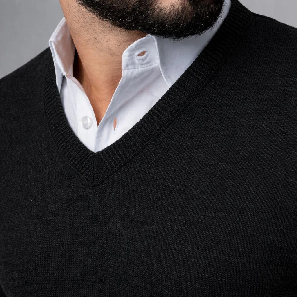 Sueter Masculino Decote V Blusa Lã Cardigan Básico Tricot Mercado Livre