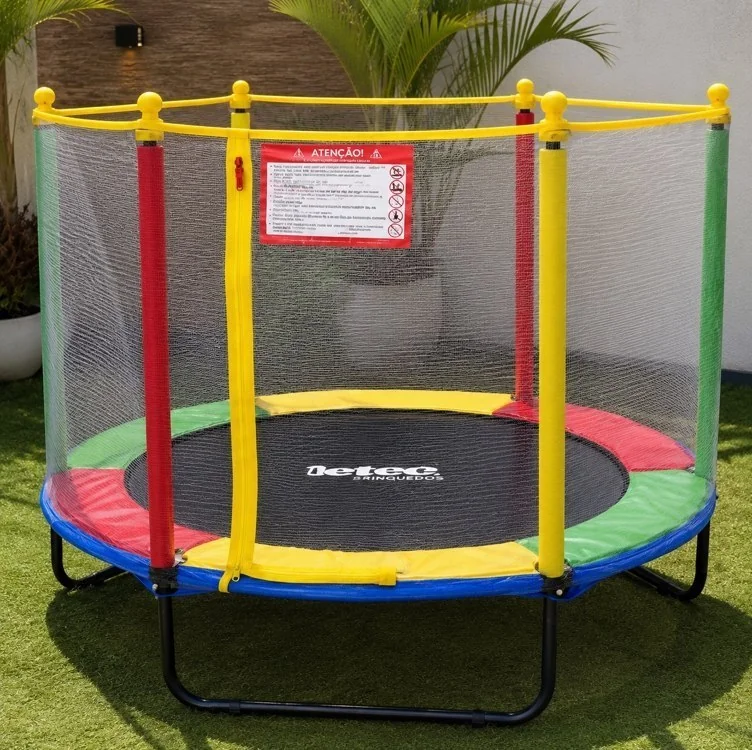 Cama Elástica Pula Pula Trampolim 1,52m com Rede Replay Kids