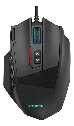 Mouse Gamer Mmo E-yooso X-39pro 18 Botões Programáveis, Dpi Ajustável Até 24.000 E Iluminação Rgb Para Alta Performance Em Jogos Preto