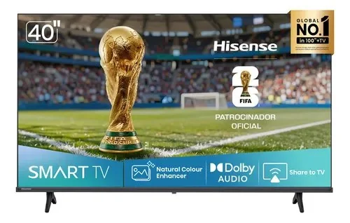 Hisense Smart Tv Fhd 40  Polegadas 40a4nv Com Hdr10, Dts Virtual X, Compatibilidade Alexa E Google Home