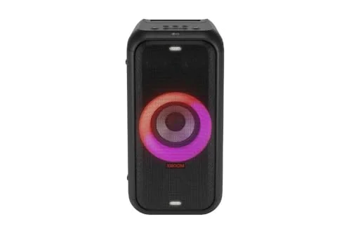 Caixa de Som LG Xboom XL5T Bluetooth Portátil IPX4 200W RMS Iluminação de Festa e Visor de Pixel LED