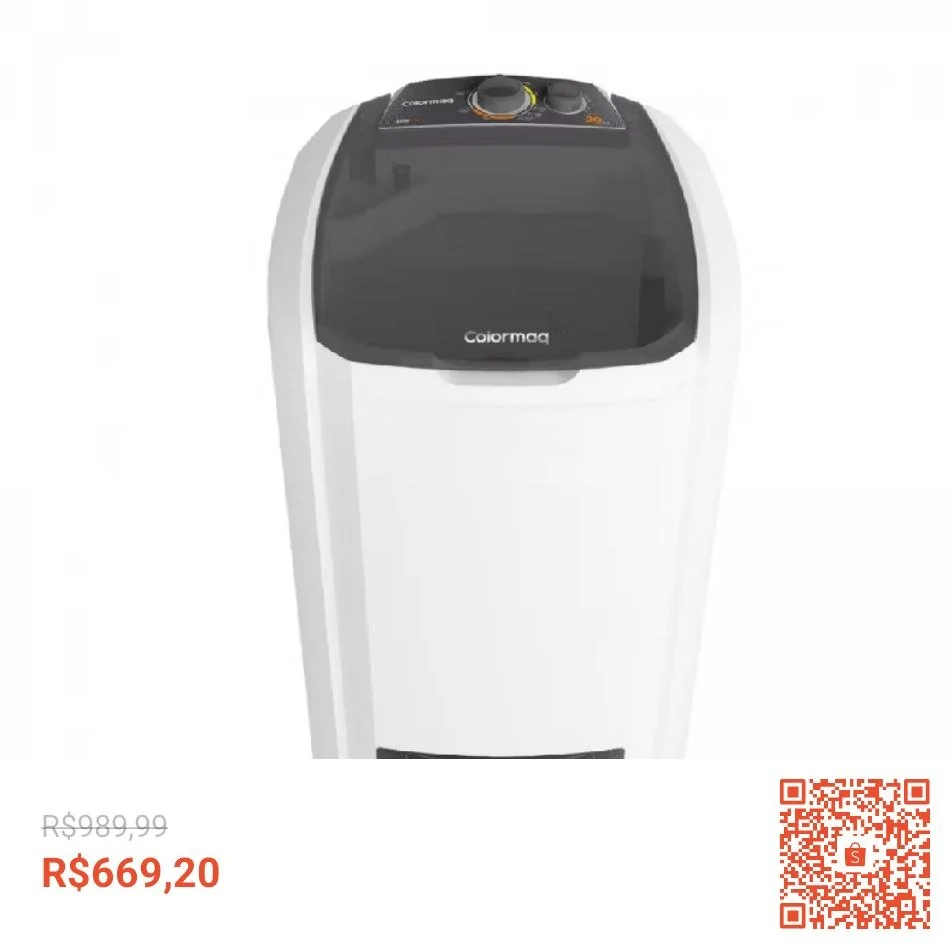 Lavadora Semi Automática Tanquinho Colormaq 20kg