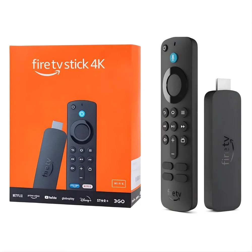 Fire TV Stick Amazon 4K Ultra HD Wi-Fi 6 8GB Alexa Controle Por Voz
