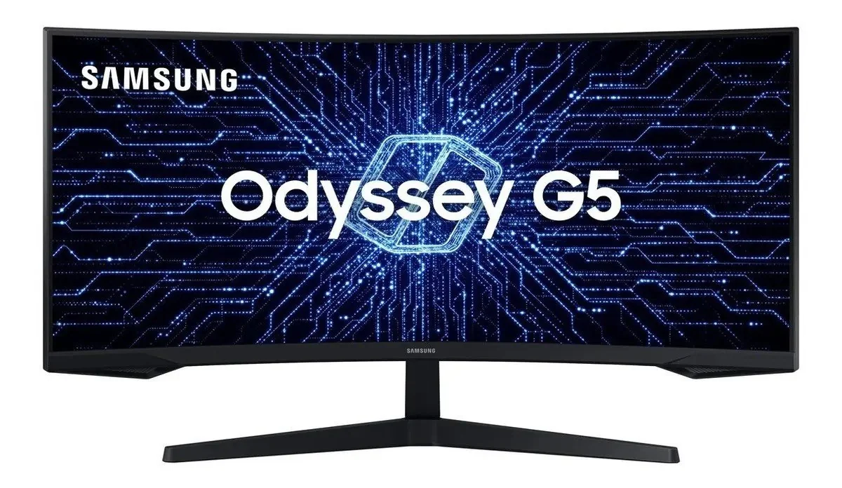 Monitor Samsung Odyssey G5 34\" Ultrawide 165Hz 1ms HDR10 HDMI FreeSync Premium Mercado Livre