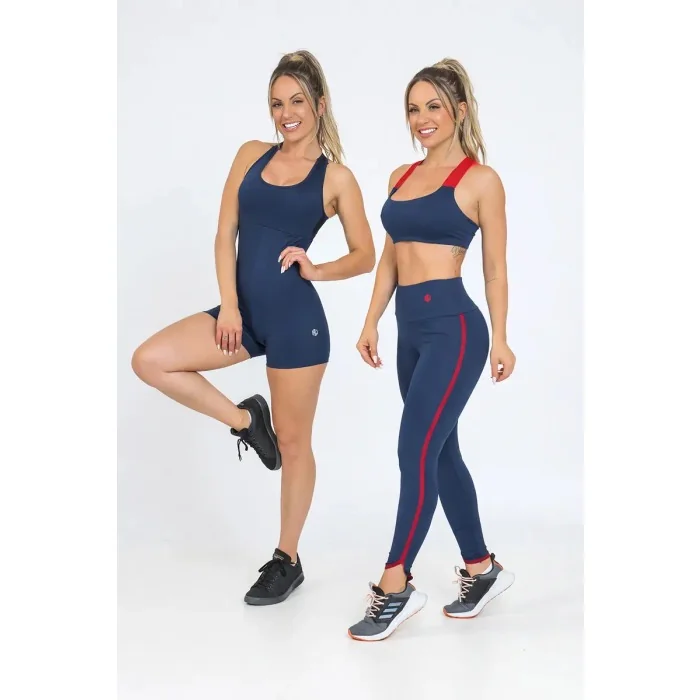 Kit Fitness Viés - Top, Legging e Macaquinho Mercado Livre
