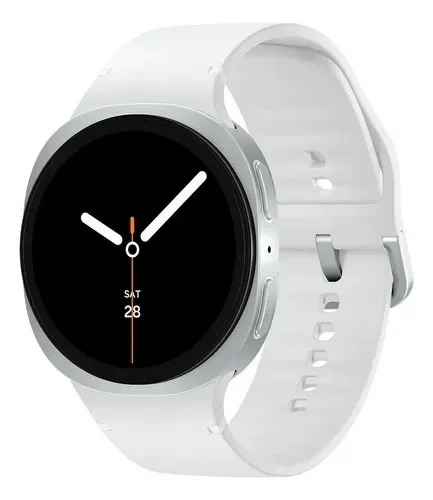 Smartwatch Samsung Galaxy Watch 8 44mm Com Gps E Bluetooth Ip68 Prateado Liso Branco