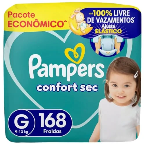 Fralda Pampers Confort Sec Tamanho G 168 Unidades