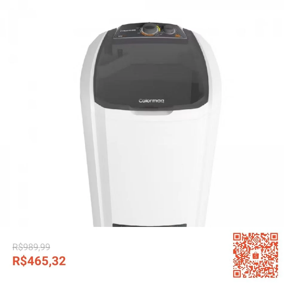 Lavadora Semi Automática Tanquinho Colormaq 20kg