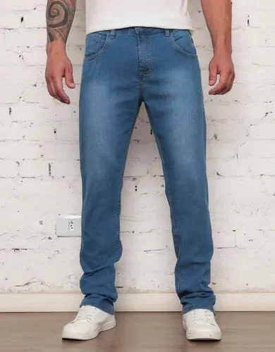 Calça jeans masculina tradicional corte reto Mercado Livre