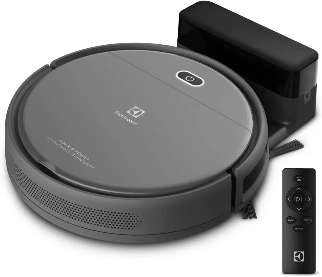 🔥 PARCELADO! Aspirador de po robo Electrolux 2h20min controle remoto base carregamento bateria longa duração automatico varre aspira passa pano ERB30 bivolt preto sensor antiqueda