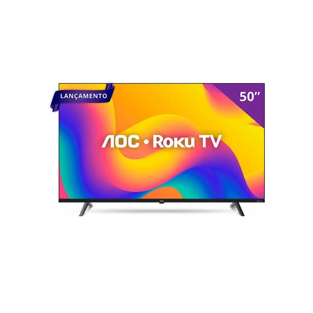 🚀 Smart TV AOC 50” 4K UHD Roku TV WiFi HDR10 Dolby Digital LED 512 MB 16W com Apps 50U7045/78