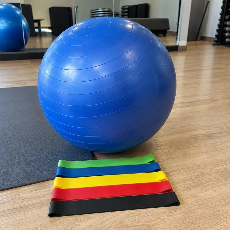 Bola Suiça Pilates Fisio 65cm + Faixa Elastica + 5 Mini Band Mercado Livre