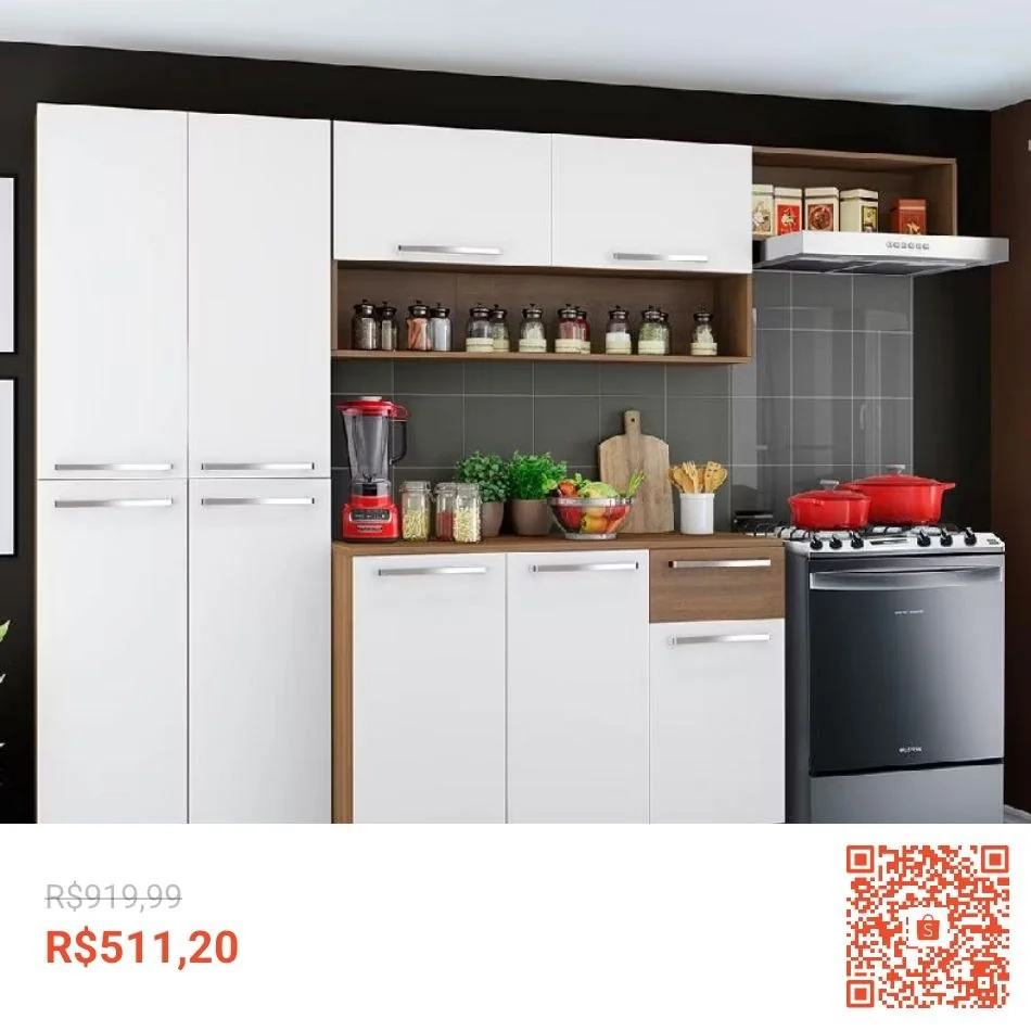 Armário de Cozinha Compacta Emilly Top Madesa