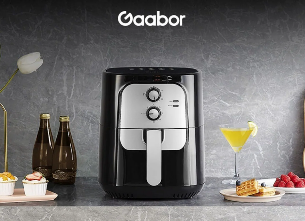 Fritadeira Elétrica Sem Óleo Air Fryer 5.5L Gaabor Jumbo Family 1400w 127V ou 220V Vintage