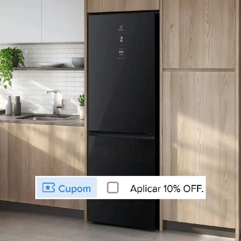 Geladeira Frost Free Inverter 322l Ib42g Electrolux Preto 220v