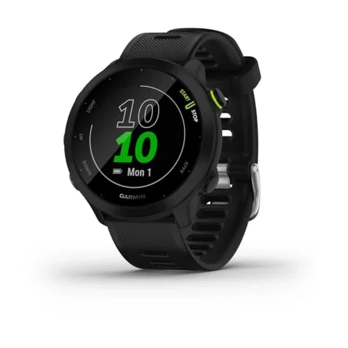 🔥 PARCELADO! Garmin Relógio Forerunner 55 Preto 42mm com Monitor Cardíaco de Pulso e GPS